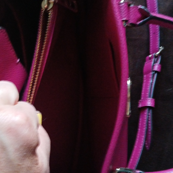 Fuschia Coach Purse with crossbody strap - Picture 3 of 4